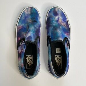 Vans classic galaxy slip on shoes purple blue VGUC women’s 10 ten